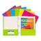 C-Line Products 2-Pocket Laminated Paper Portfolio With Prongs, Assorted Colors 6320 - alternate 1